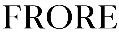 Black 'FRORE' text on a white background